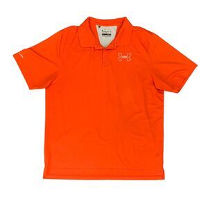 Under Armour Polo Shirt Mens XXL Tangerine Loose HeatGear Shirttail Performance